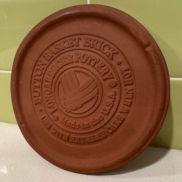 Longaberger Pottery Button Basket Brick - Picture 2 of 4